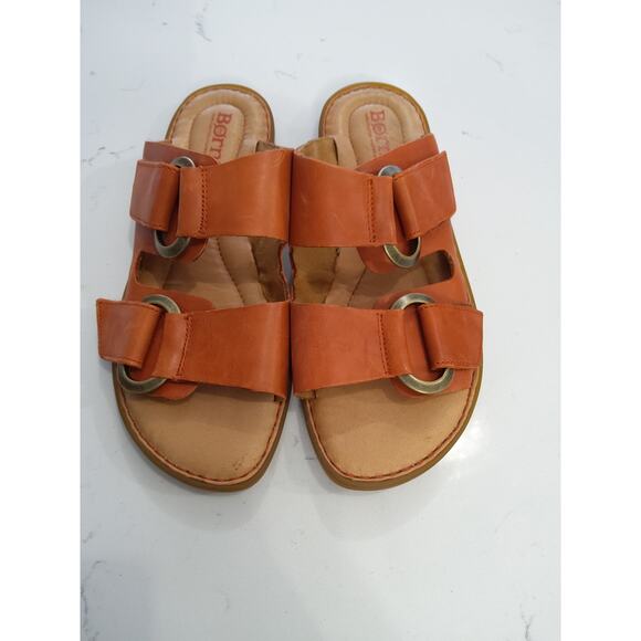 Born Leather Strap Buckle sandals Muted Orange Comfort Boho Sz 7 - Picture 5 of 8